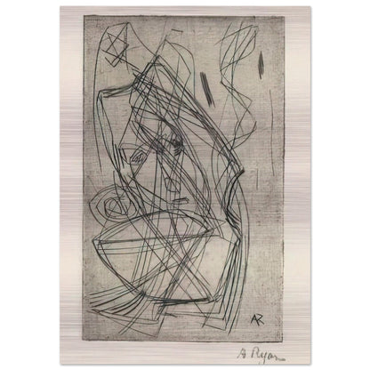 Prostrating Figure - 1945 - Anne Ryan Brushed Aluminum Print - 70x100 cm / 28x40 inches | Anne Ryan Aluminum Print | Anne Ryan Prints
