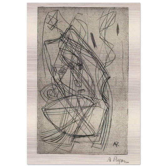 Prostrating Figure - 1945 - Anne Ryan Brushed Aluminum Print - 70x100 cm / 28x40 inches | Anne Ryan Aluminum Print | Anne Ryan Prints