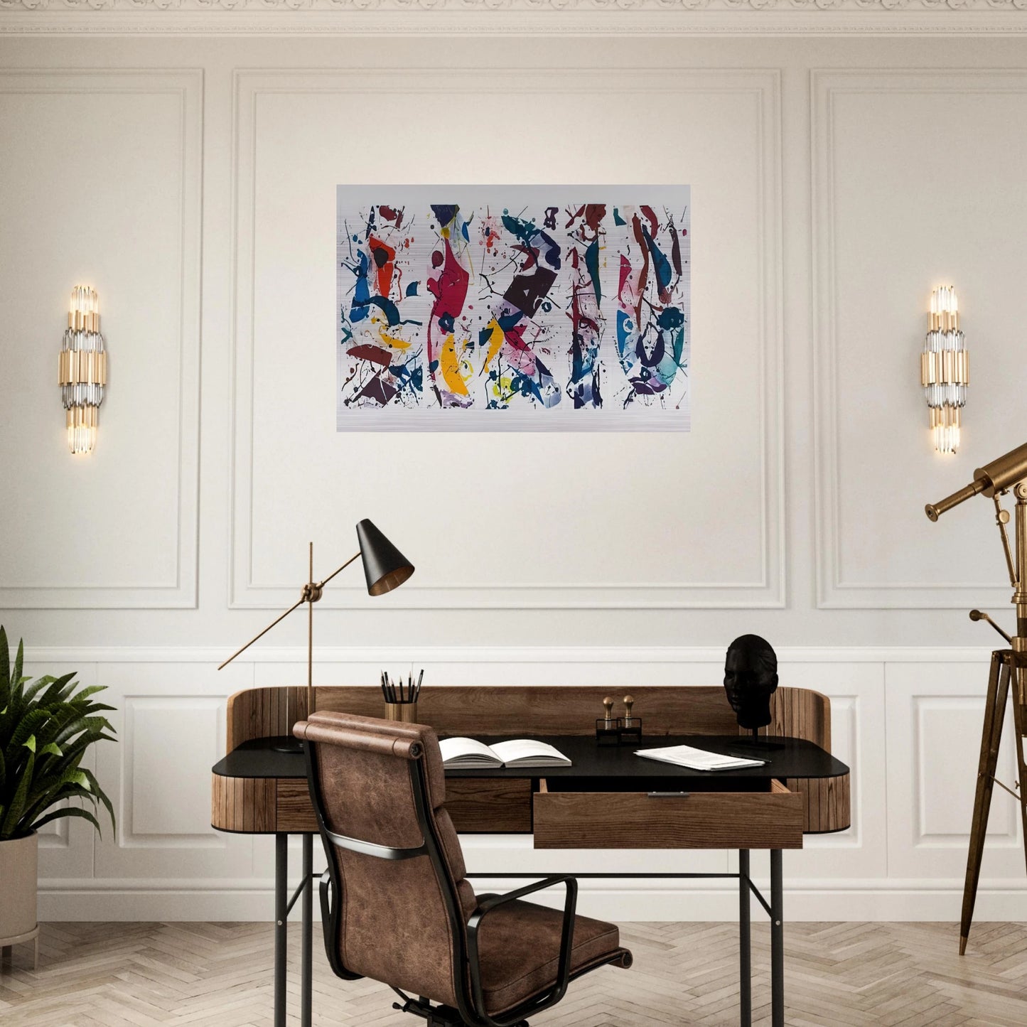 Untitled SFE 020  Lembark I53  - Sam Francis Brushed Aluminum Print - 70x100 cm / 28x40 inches | Sam Francis Aluminum Print | Sam Francis Prints