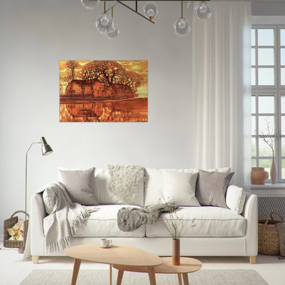 Farm at Duivendrecht - Piet Mondrian Brushed Aluminum Print - 70x100 cm / 28x40 inches | Piet Mondrian Aluminum Print | Piet Mondrian Prints