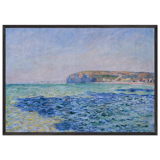 Shadows on the Sea at Pourville - claude monet 70x100 cm / 28x40 inches Framed Art Print – Black Wooden Frame