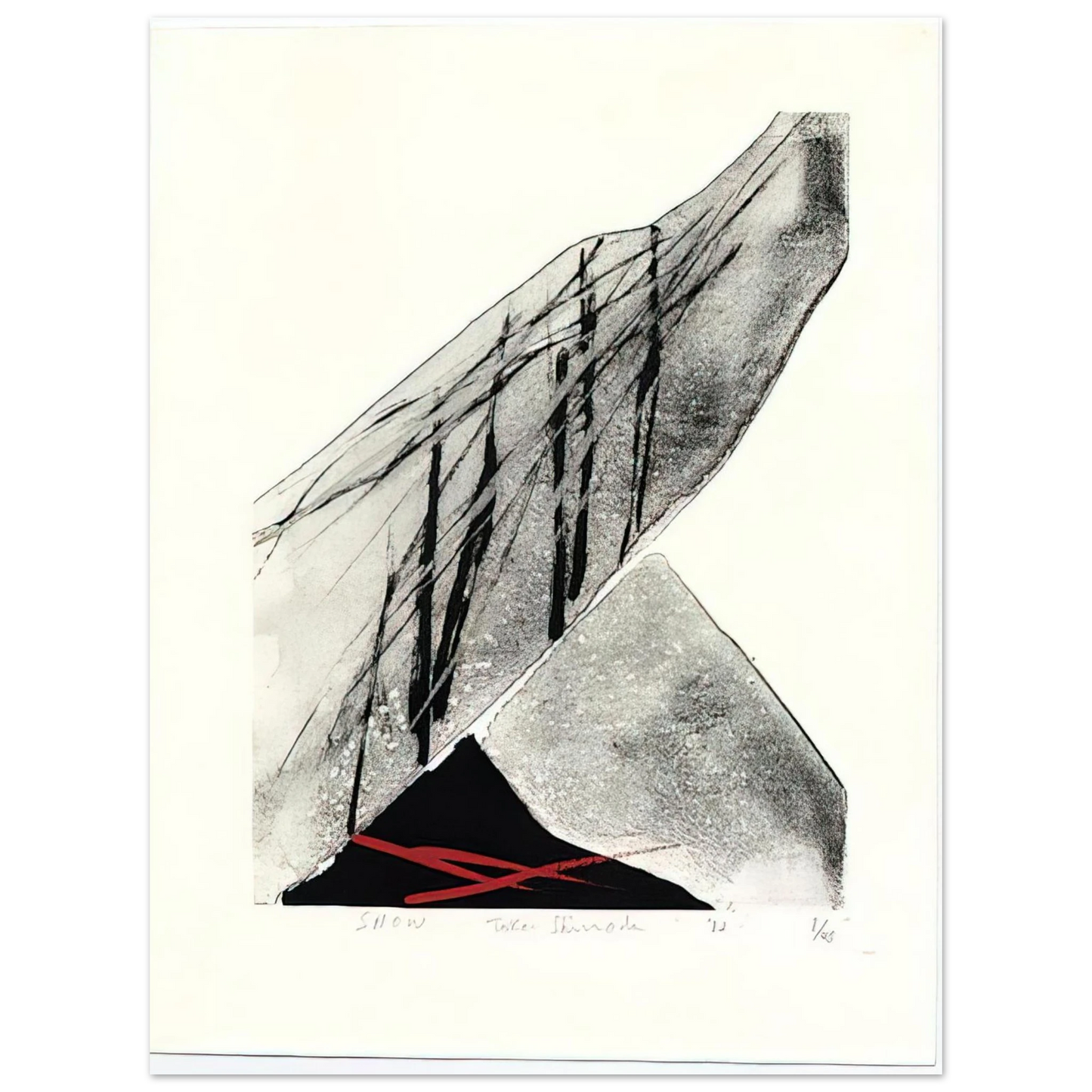 Toko Shinoda - Snow - 1982  75x100 cm / 30x40inches Fine Art Poster