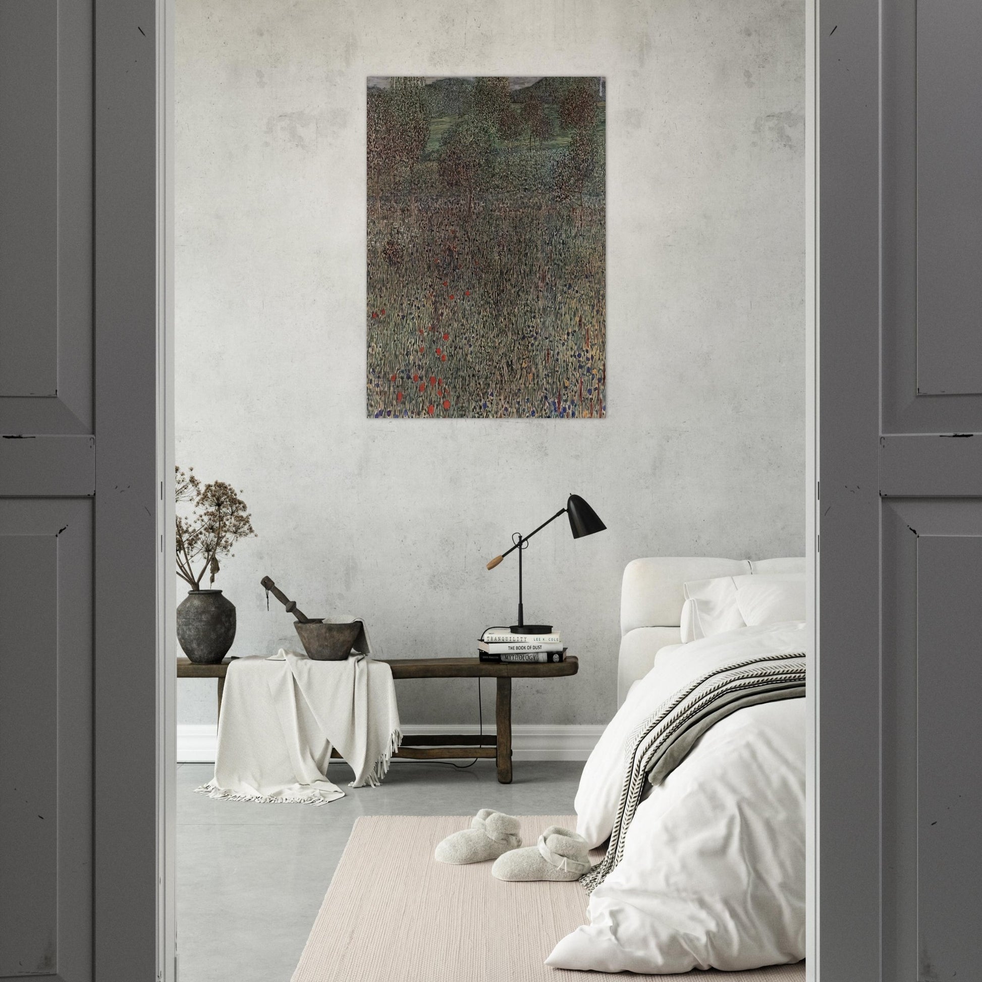 BLOOMING FIELD - Gustav Klimt Brushed Aluminum Print - 70x100 cm / 28x40 inches | Gustav Klimt Aluminum Print | Gustav Klimt Prints