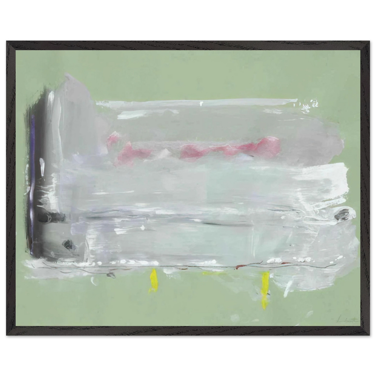 Helen Frankenthaler - Untitled - 1984 Wall art - 45x60 cm / 18x24 inches - Premium Wooden Framed Poster With Fine Art Paper-canvas - Black frame