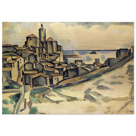 LANDSCAPE AT CADAQUES - Andre Derain Brushed Aluminum Print - 70x100 cm / 28x40 inches | Andre Derain Aluminum Print | Andre Derain Prints