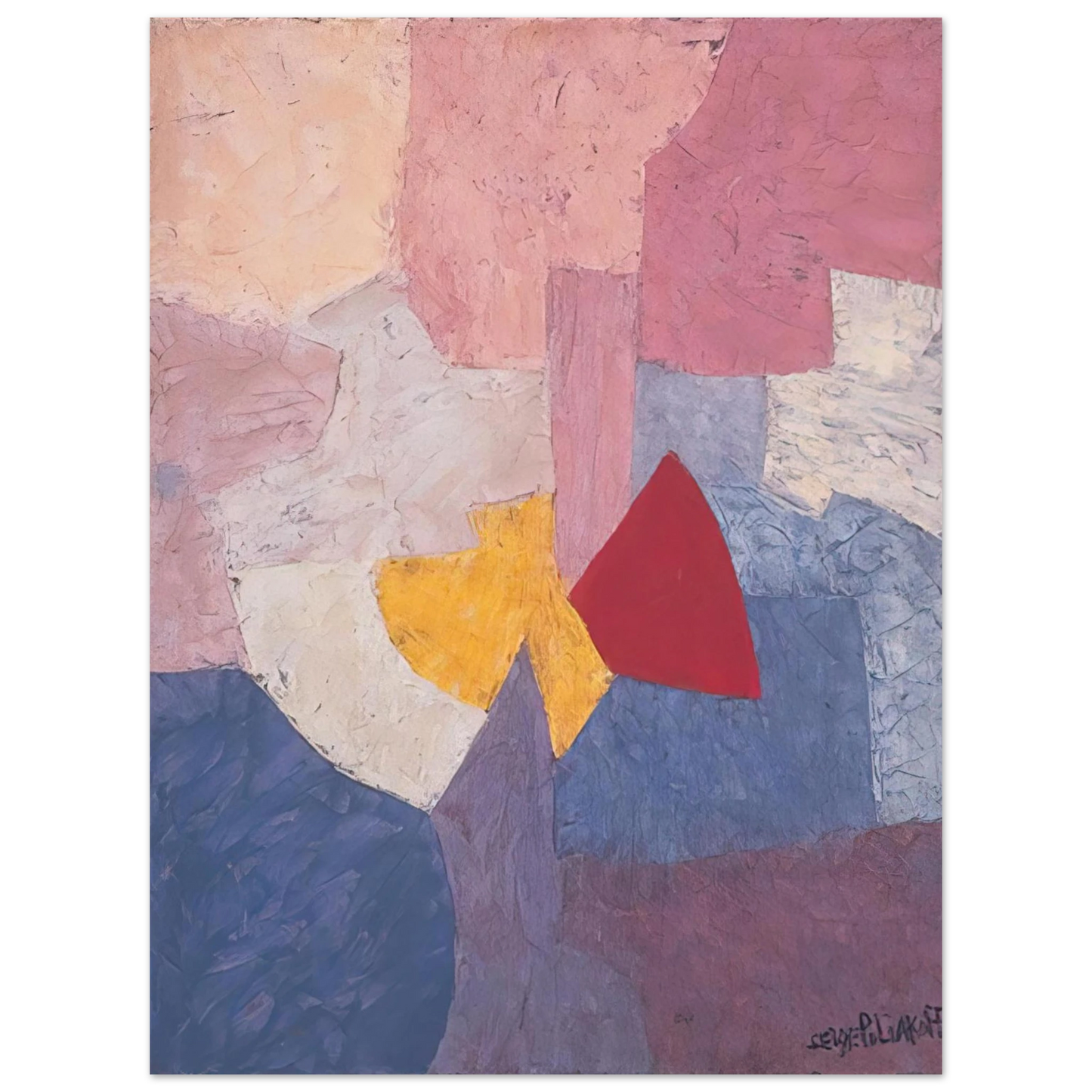 Serge Poliakoff - Composition - 1960  75x100 cm / 30x40inches Fine Art Poster