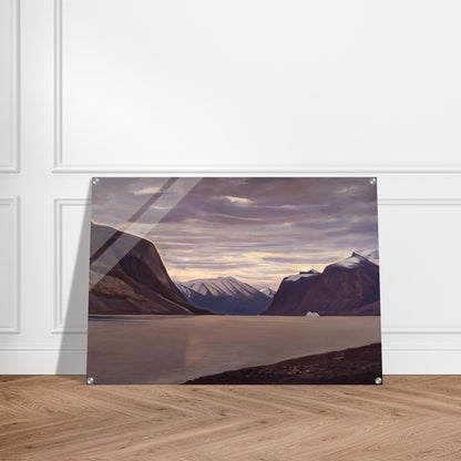 North Greenland Fiord, Gray Day - Rockwell Kent Acrylic Print - 70x100 cm / 28x40″ inches