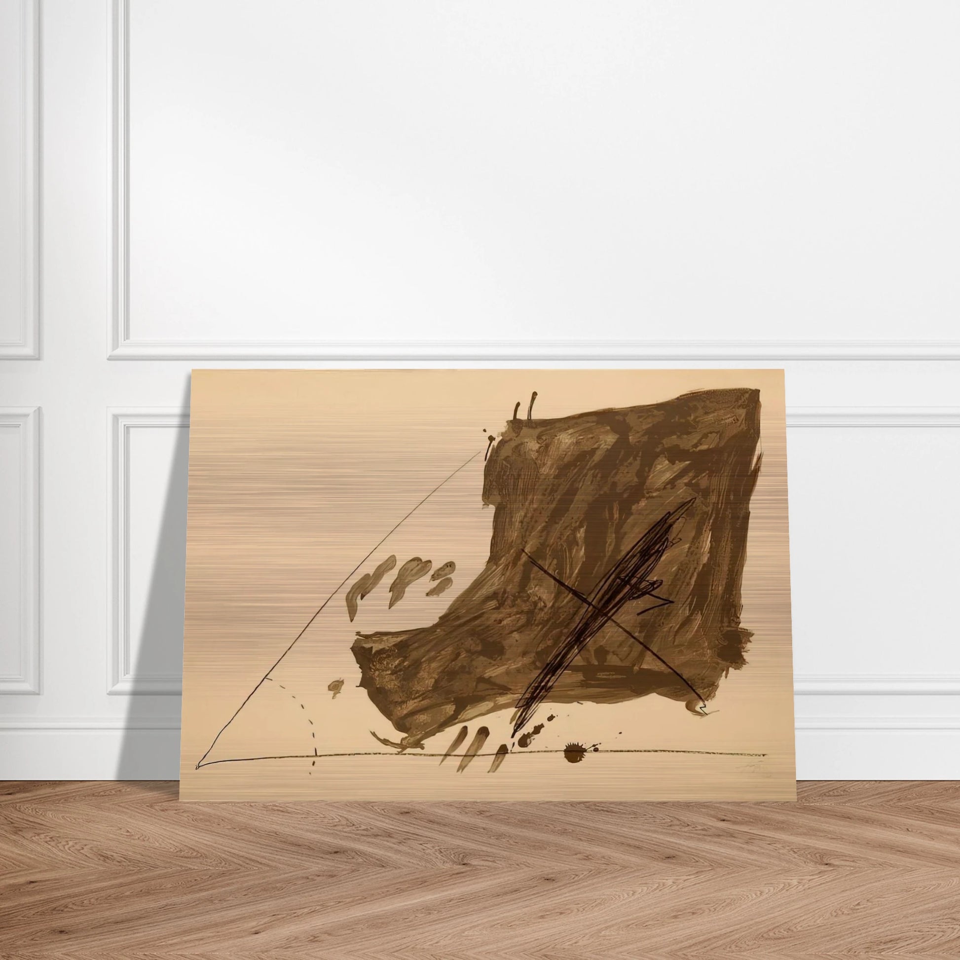 ANGLE ET TACHES 1968 - Antoni Tapies Brushed Aluminum Print - 70x100 cm / 28x40 inches | Antoni Tapies Aluminum Print | Antoni Tapies Prints