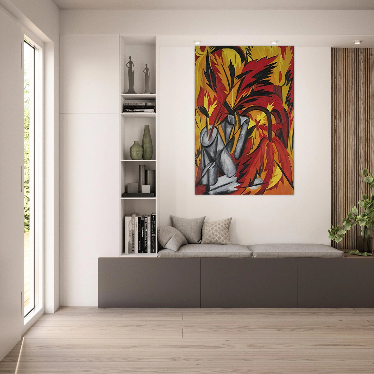 Flowers - 1912 - Natalia Goncharova Art Prints - 100x150 cm / 40x60″ inches | Natalia Goncharova Poster | Natalia Goncharova Prints