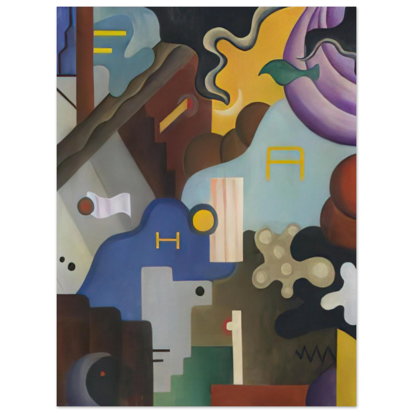 Julius Evola - Composizione futurista - Abstract Art, Dada  75x100 cm / 30x40inches Fine Art Poster
