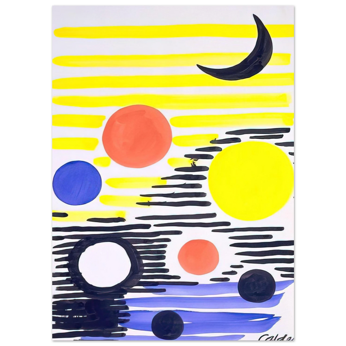 Alexander Calder - 7 CIRCLES ABSTRACT 1966 Fine Art Poster