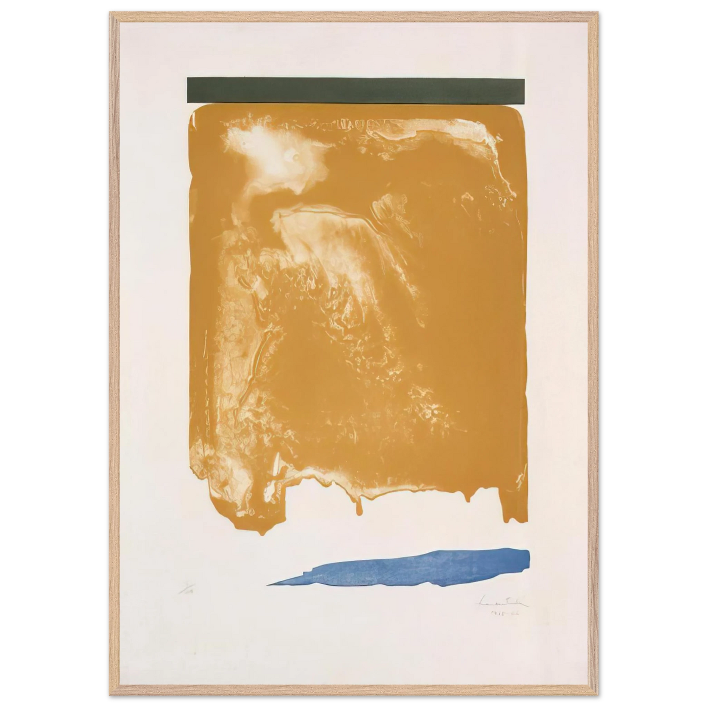 Helen Frankenthaler - Persian Garden - 1966 Wall art - A3 (29.7 x 42  cm) - Premium Wooden Framed Poster With Fine Art Paper-canvas - White frame