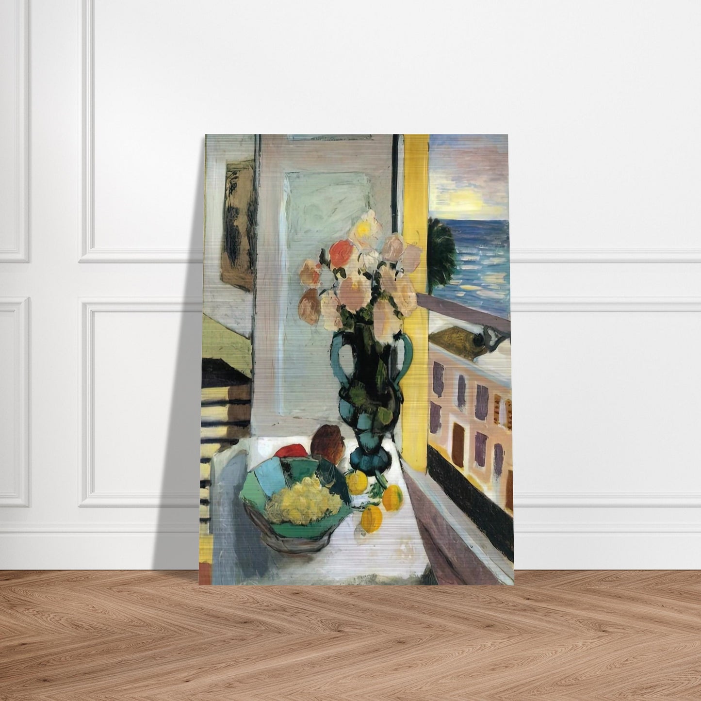 FLOWERS IN FRONT OF A WINDOW 1922 - Henri Matisse Brushed Aluminum Print - 70x100 cm / 28x40 inches | Henri Matisse Aluminum Print | Henri Matisse Prints