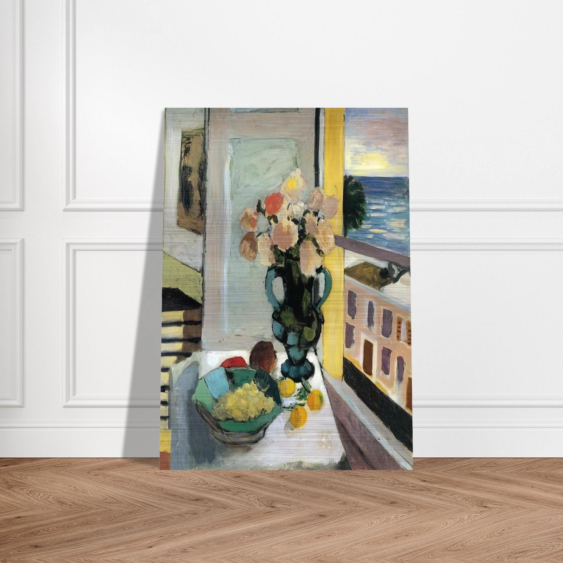 FLOWERS IN FRONT OF A WINDOW 1922 - Henri Matisse Brushed Aluminum Print - 70x100 cm / 28x40 inches | Henri Matisse Aluminum Print | Henri Matisse Prints