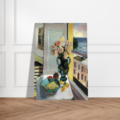 FLOWERS IN FRONT OF A WINDOW 1922 - Henri Matisse Brushed Aluminum Print - 70x100 cm / 28x40 inches | Henri Matisse Aluminum Print | Henri Matisse Prints