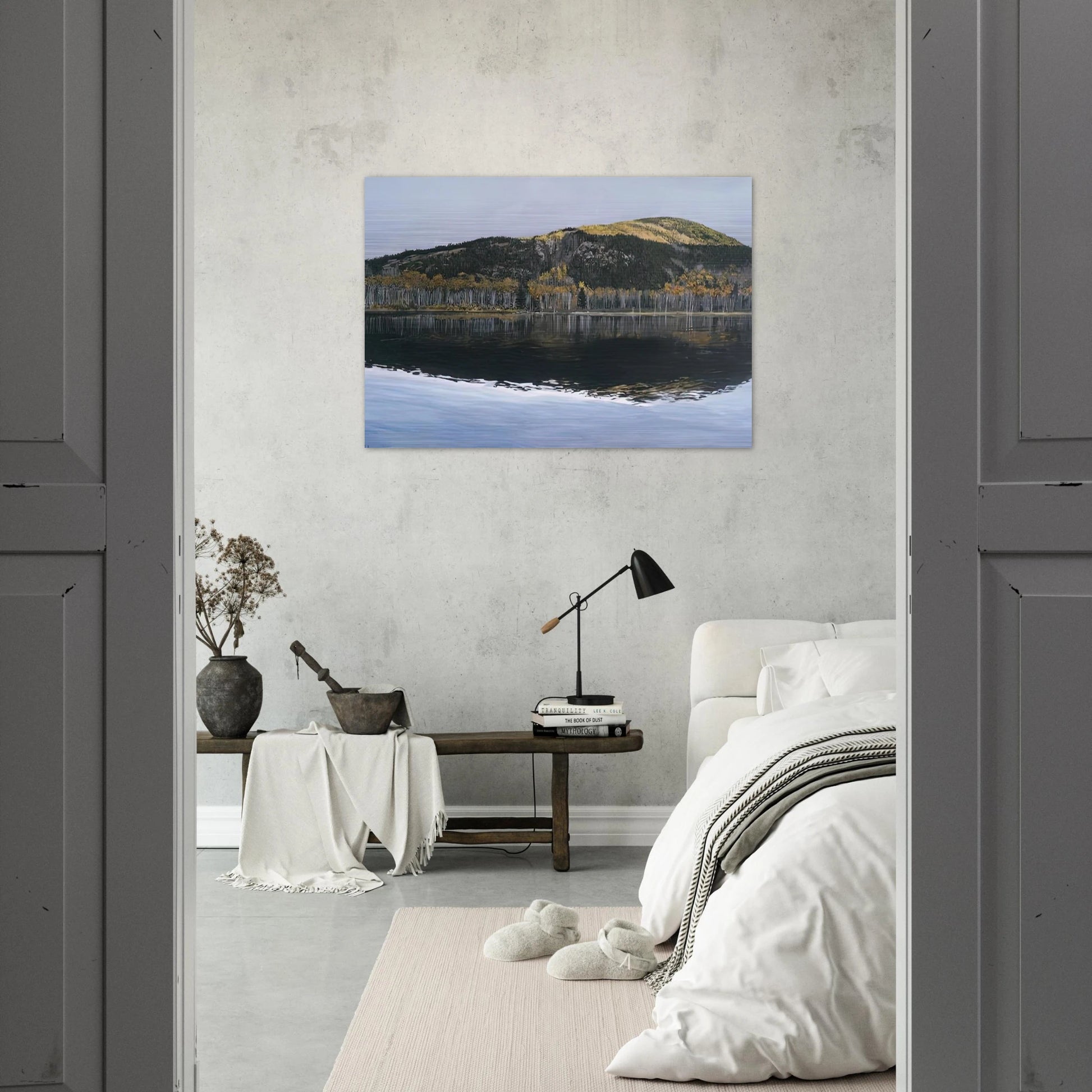 BEAVER DAM POND ACADIA NATIONAL PARK 2009 - Richard Estes Brushed Aluminum Print - 70x100 cm / 28x40 inches | Richard Estes Aluminum Print | Richard Estes Prints