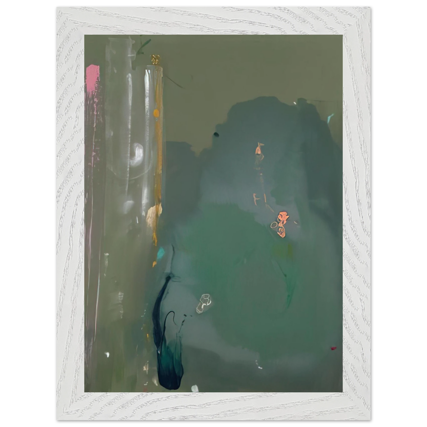 Helen Frankenthaler - CÃƒÆ’Ã‚Â´te d Argent - 1980 Wall art - 27x35 cm / 11x14 inches - Premium Wooden Framed Poster With Fine Art Paper-canvas - Wood frame