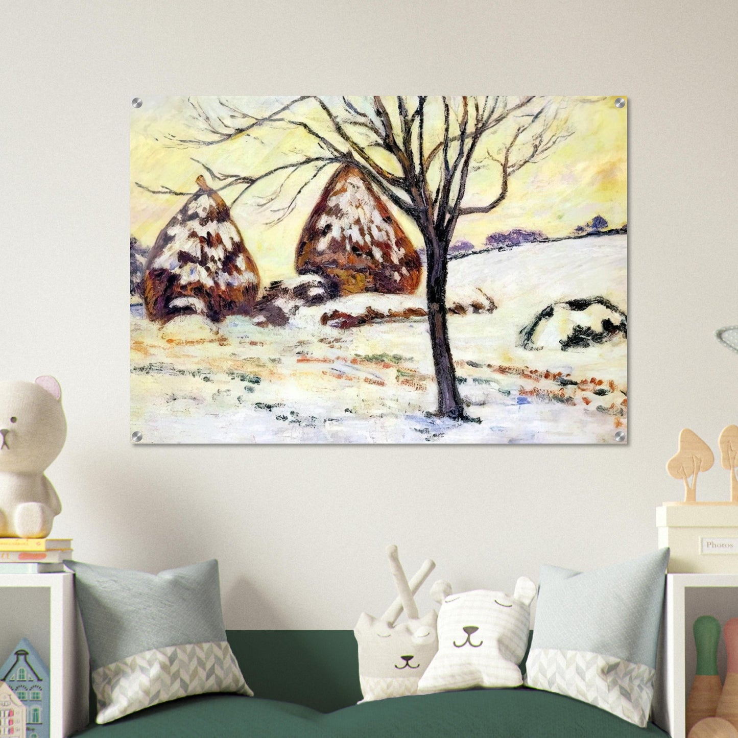 Effts de neige à Palaiseau - 1883 - Armand Guillaumin Acrylic Print - 70x100 cm / 28x40″ inches | Armand Guillaumin Wall Art | Armand Guillaumin Prints
