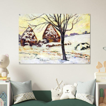 Effts de neige à Palaiseau - 1883 - Armand Guillaumin Acrylic Print - 70x100 cm / 28x40″ inches | Armand Guillaumin Wall Art | Armand Guillaumin Prints