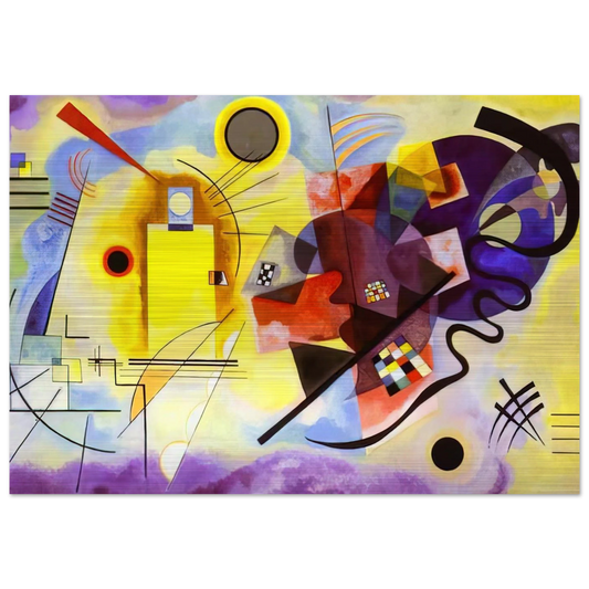 YELLOW RED BLUE 1925 - Wassily Kandinsky Brushed Aluminum Print - 70x100 cm / 28x40 inches | Wassily Kandinsky Aluminum Print | Wassily Kandinsky Prints