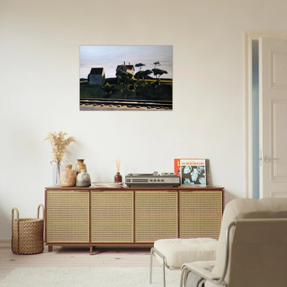 New York, New Haven and Hartford - Edward Hopper Brushed Aluminum Print - 70x100 cm / 28x40 inches | Edward Hopper Aluminum Print | Edward Hopper Prints
