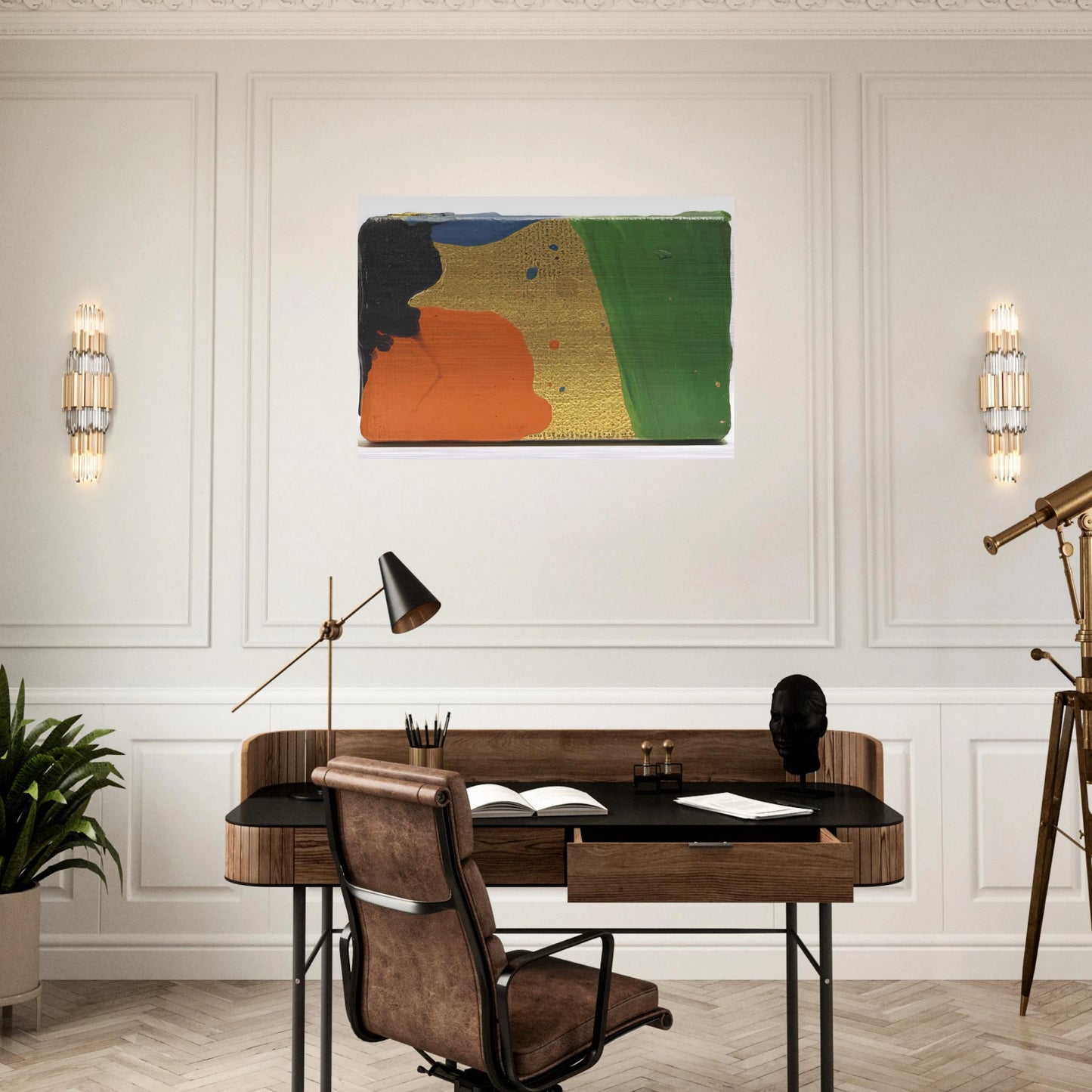 Untitled  Sam Francis for Arnold Newman  - Sam Francis Brushed Aluminum Print - 70x100 cm / 28x40 inches | Sam Francis Aluminum Print | Sam Francis Prints