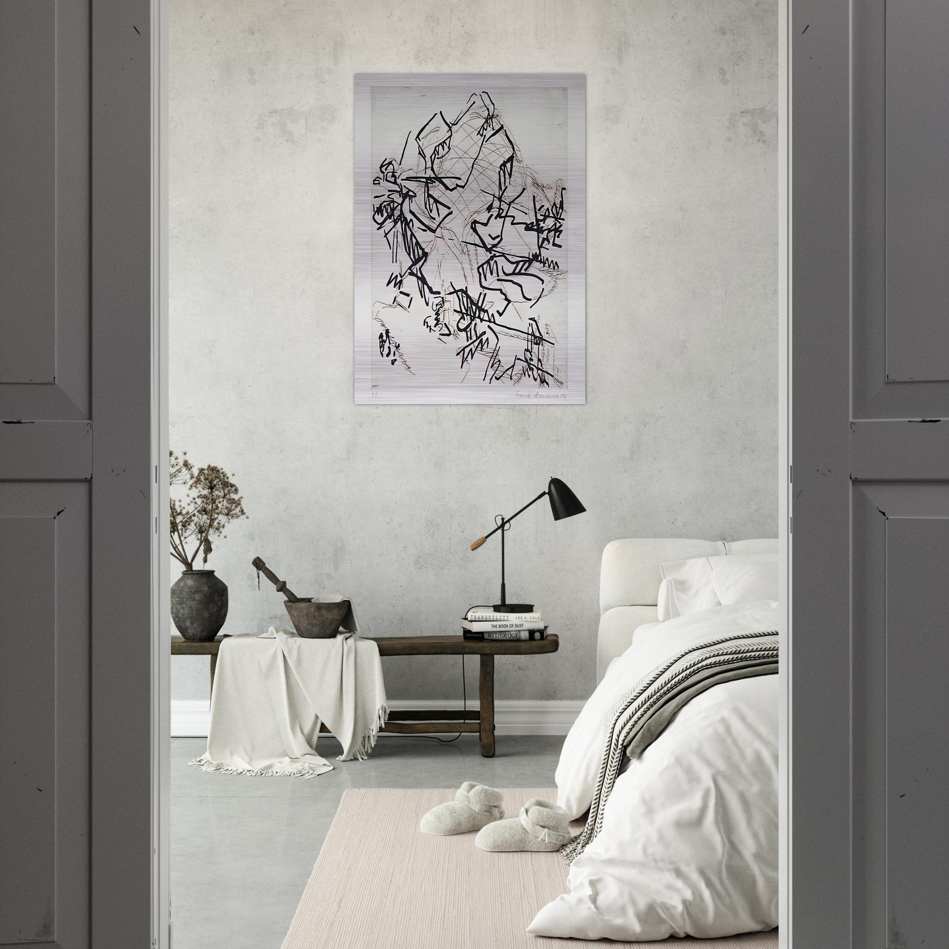 TREE AT TRETIRE II - Frank Auerbach Brushed Aluminum Print - 70x100 cm / 28x40 inches | Frank Auerbach Aluminum Print | Frank Auerbach Prints