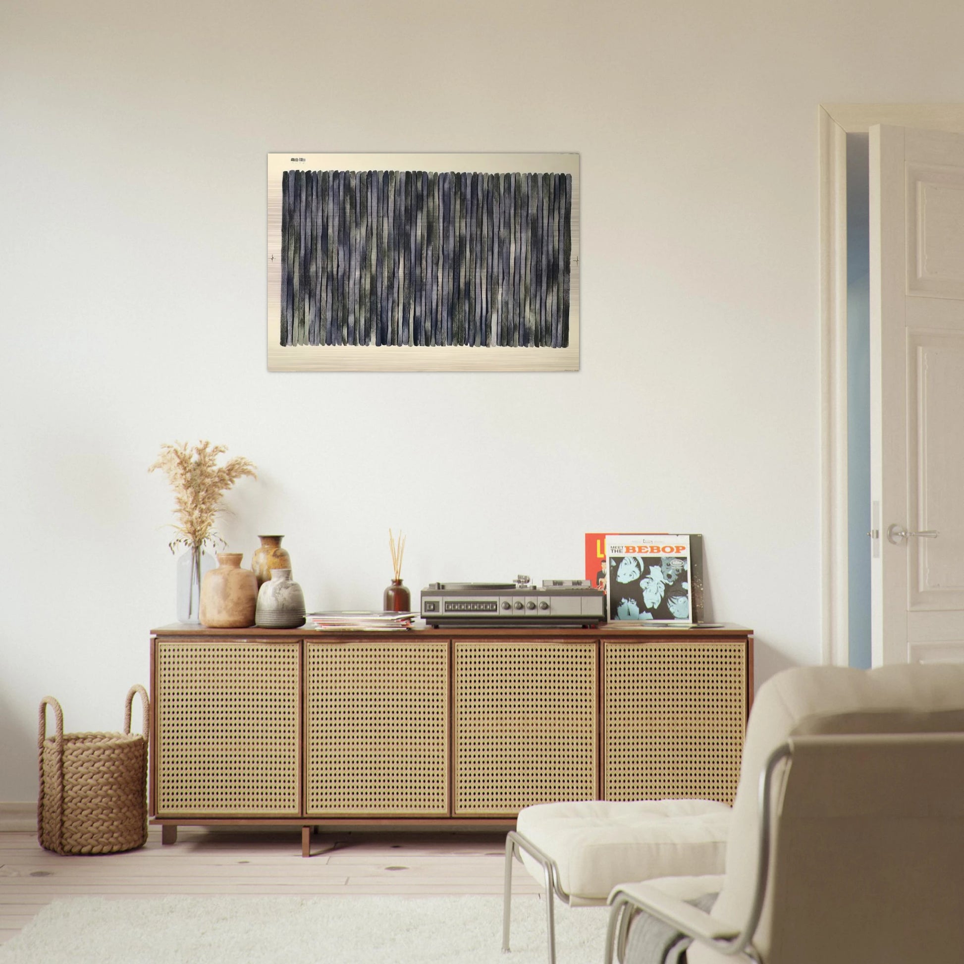 Adam's Rib - 1980 - Gene Davis Brushed Aluminum Print - 70x100 cm / 28x40 inches | Gene Davis Aluminum Print | Gene Davis Prints