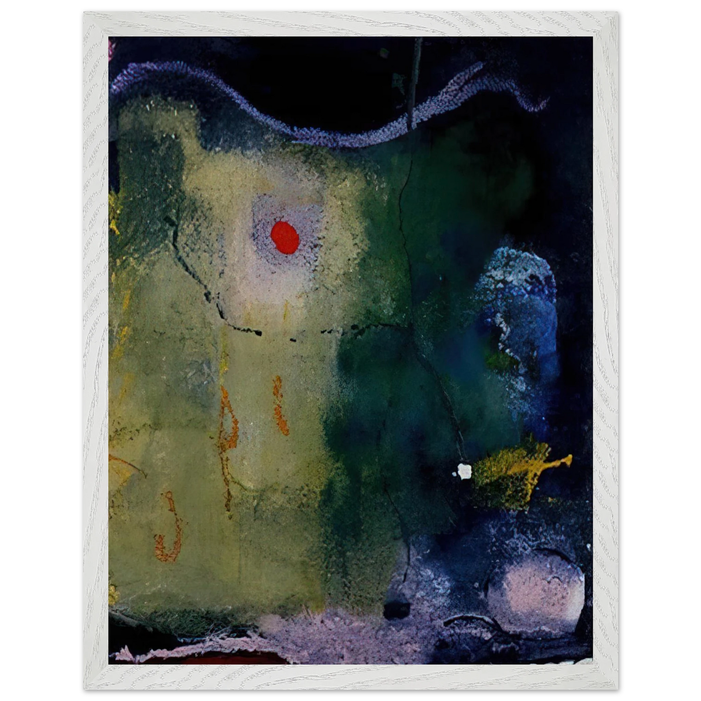 Helen Frankenthaler - The Other Side of the Moon - 1995 Wall art - 45x60 cm / 18x24 inches - Premium Wooden Framed Poster With Fine Art Paper-canvas - Black frame