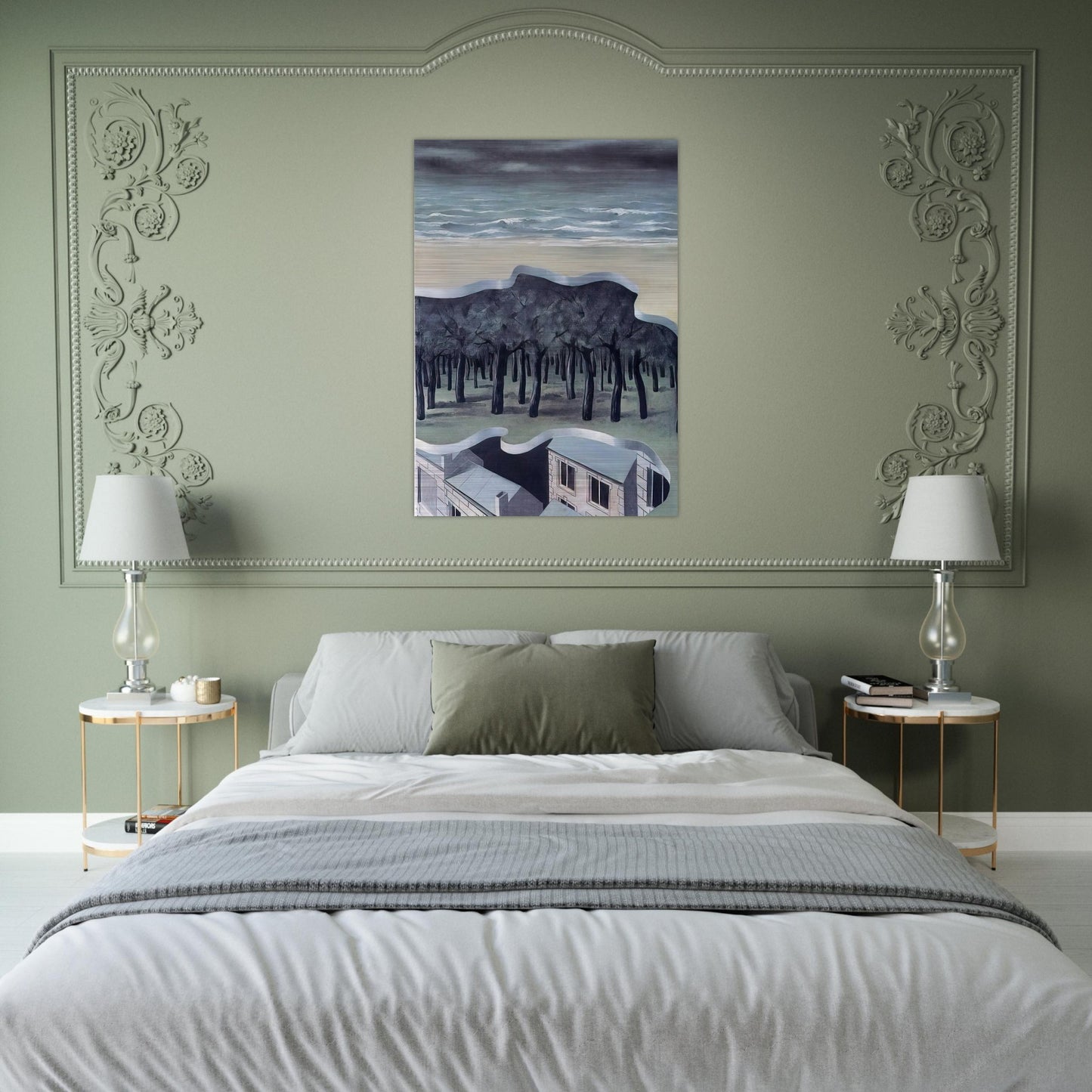 POPULAR PANORAMA 1926 - Rene Magritte Brushed Aluminum Print - 70x100 cm / 28x40 inches | Rene Magritte Aluminum Print | Rene Magritte Prints