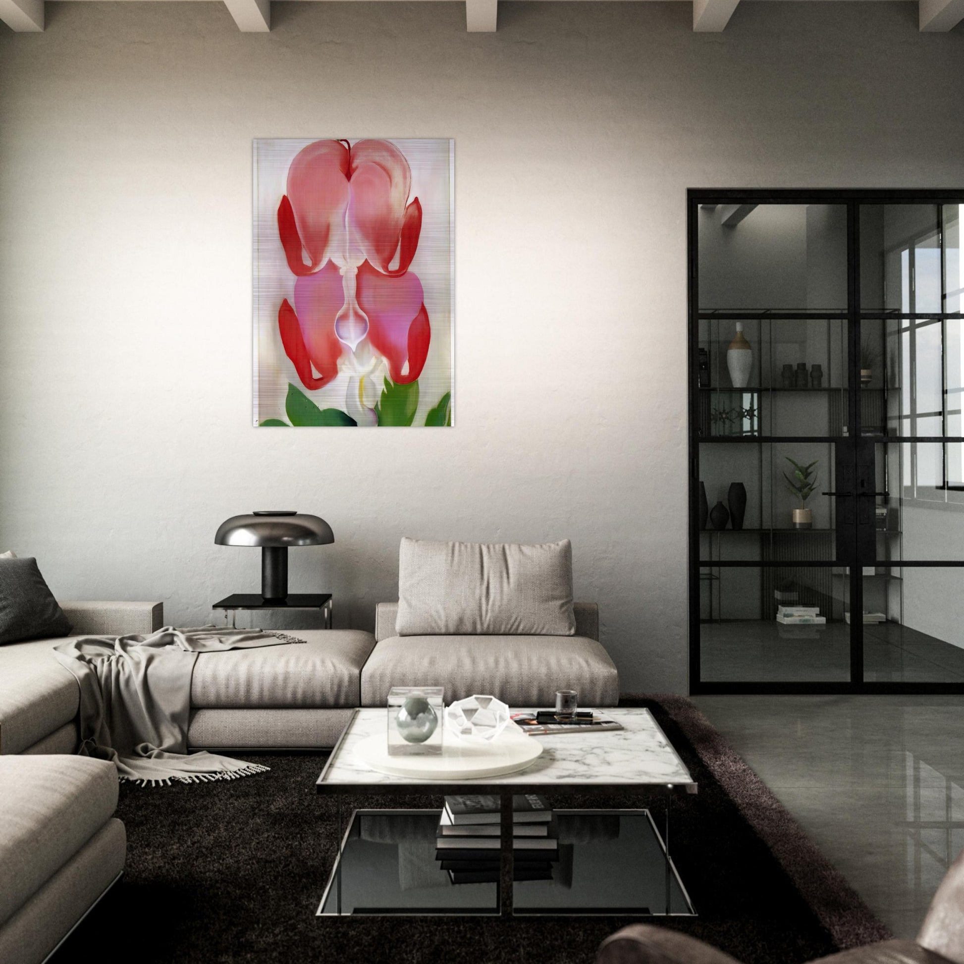 Bleeding Heart - Georgia O'Keeffe Brushed Aluminum Print - 70x100 cm / 28x40 inches | Georgia O'Keeffe Aluminum Print | Georgia O'Keeffe Prints