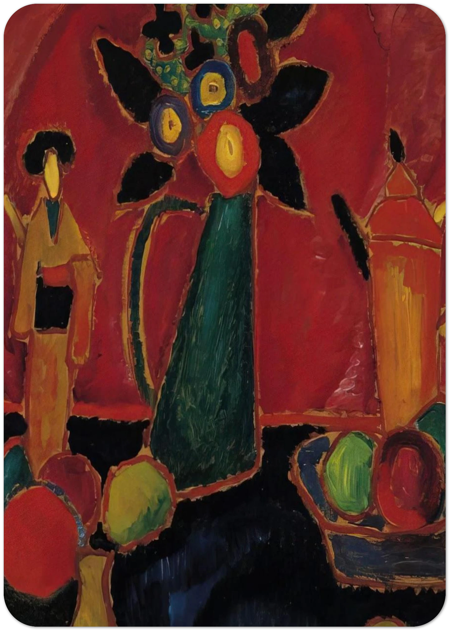 JAPANESE FLOWER 1913 By Alexej von Jawlensky Pack of 10 Post Cards | Alexej von Jawlensky Post Cards | A6 (10.5 x 14.8 cm) - 4.1 x 5.8 inches