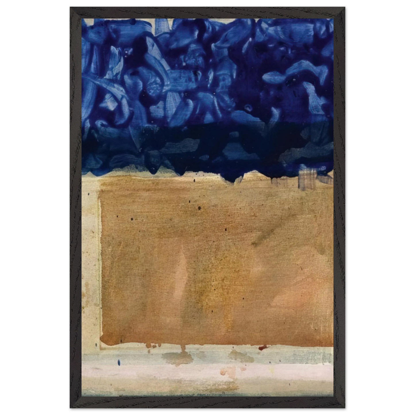 Helen Frankenthaler - Shoreline - 1952 Wall art - 20x25 cm / 8x10 inches - Premium Wooden Framed Poster With Fine Art Paper-canvas - Wood frame