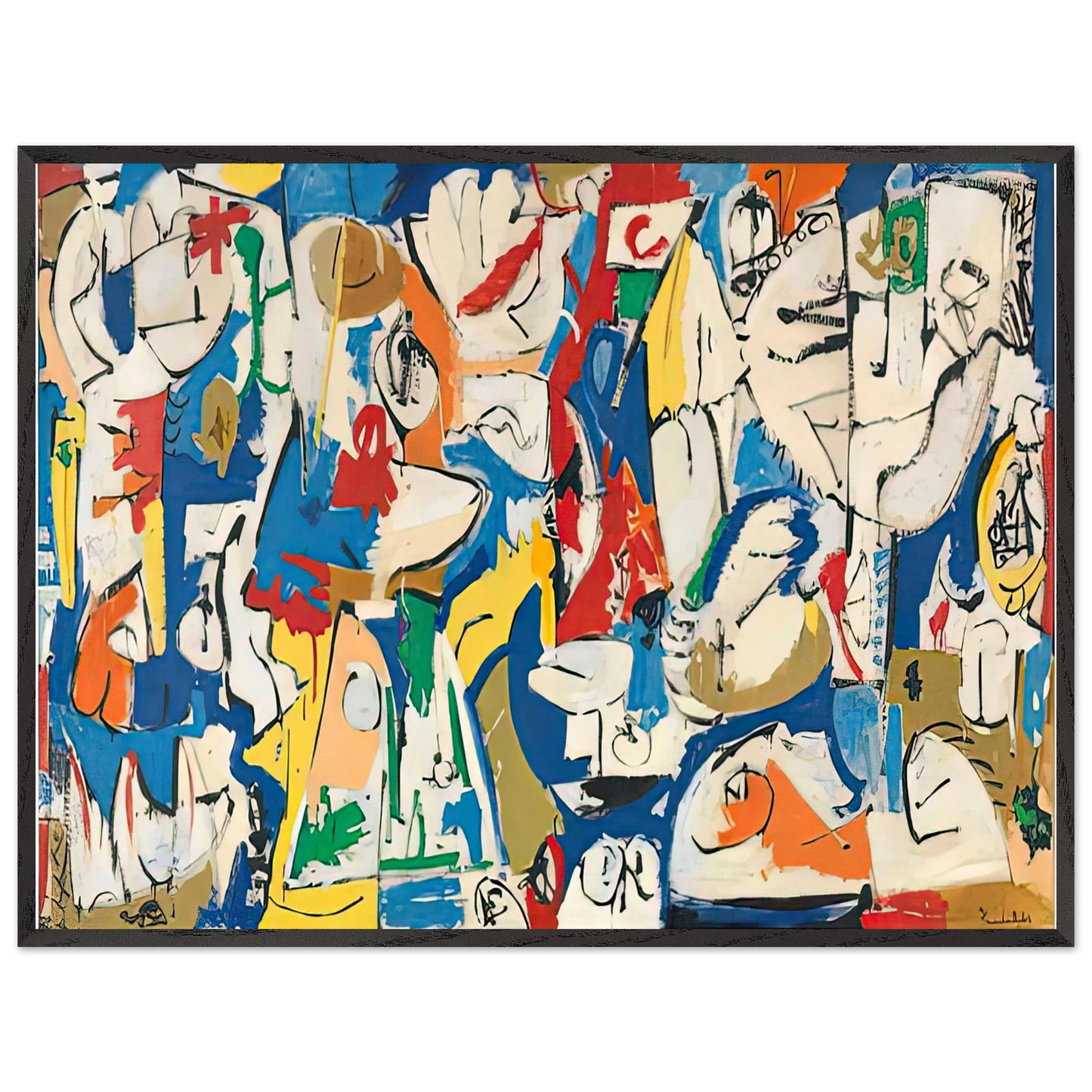 Helen Frankenthaler - The Jugglers, 1951- Wall Art - 60x80 cm / 24x32 inches - Fine Art Poster-canvas - -