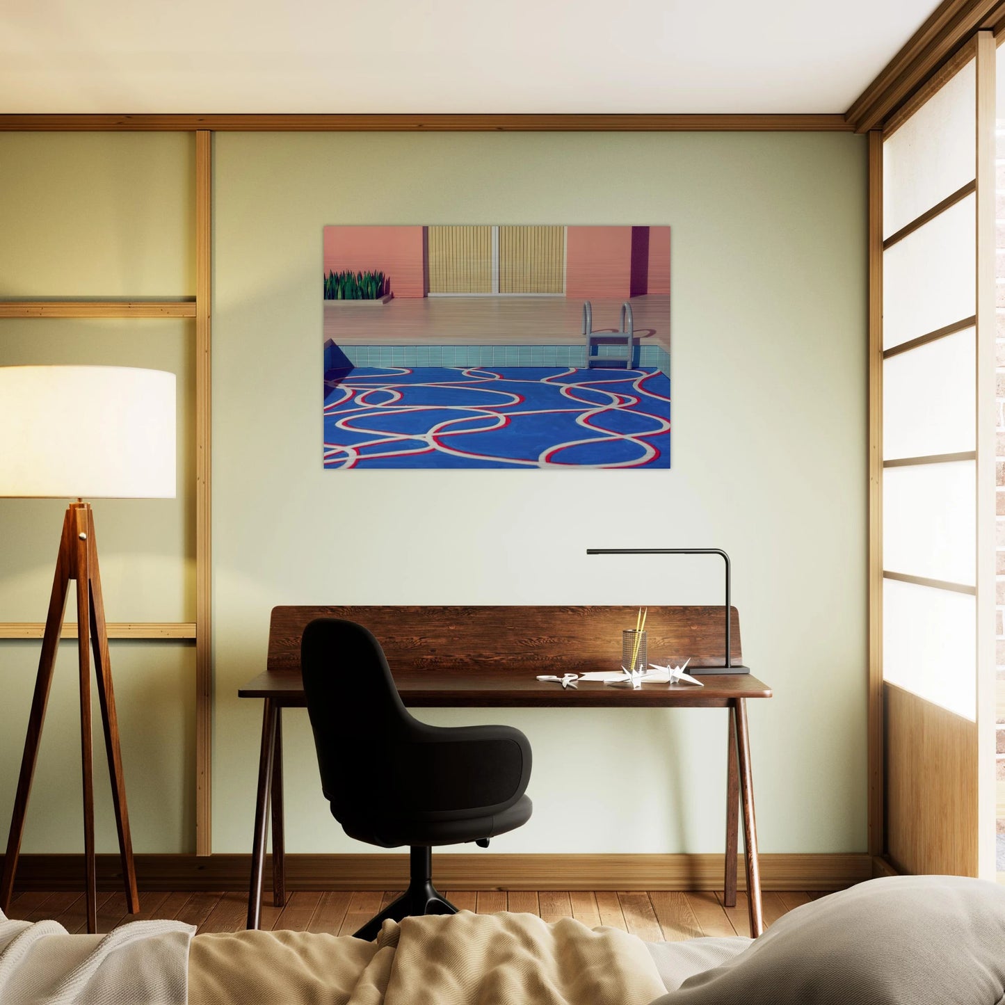David Hockney - David Hockney Brushed Aluminum Print - 70x100 cm / 28x40 inches | David Hockney Aluminum Print | David Hockney Prints