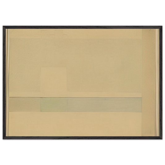 Ha nevicato - 1957 - Antonio Calderara 70x100 cm / 28x40 inches Framed Art Print – Black Wooden Frame