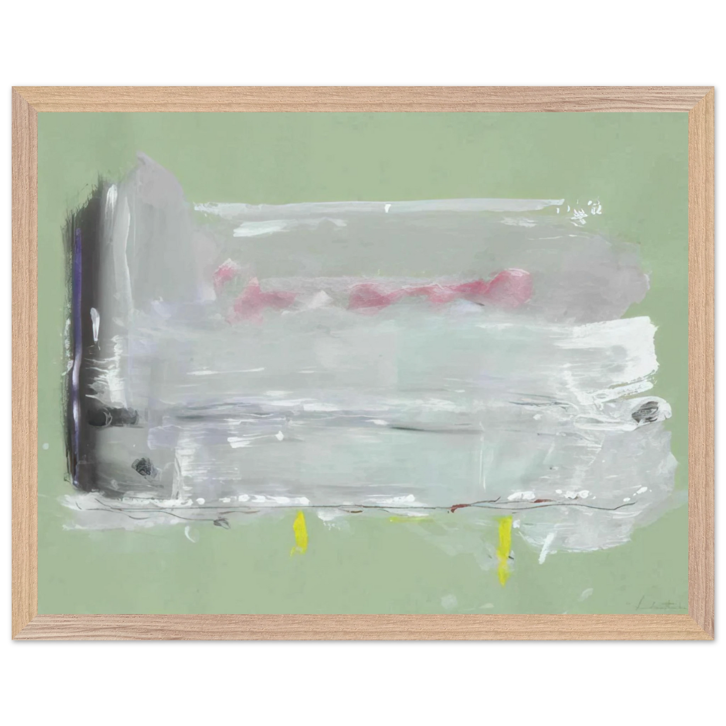 Helen Frankenthaler - Untitled - 1984 Wall art - 60x80 cm / 24x32 inches - Premium Wooden Framed Poster With Fine Art Paper-canvas - White frame