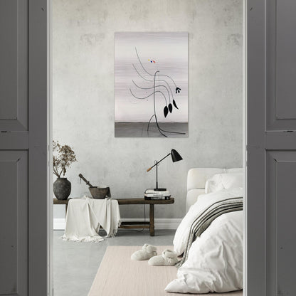 FOUR LEAVES AND THREE PETALS 1939 - Alexander Calder Brushed Aluminum Print - 70x100 cm / 28x40 inches | Alexander Calder Aluminum Print | Alexander Calder Prints