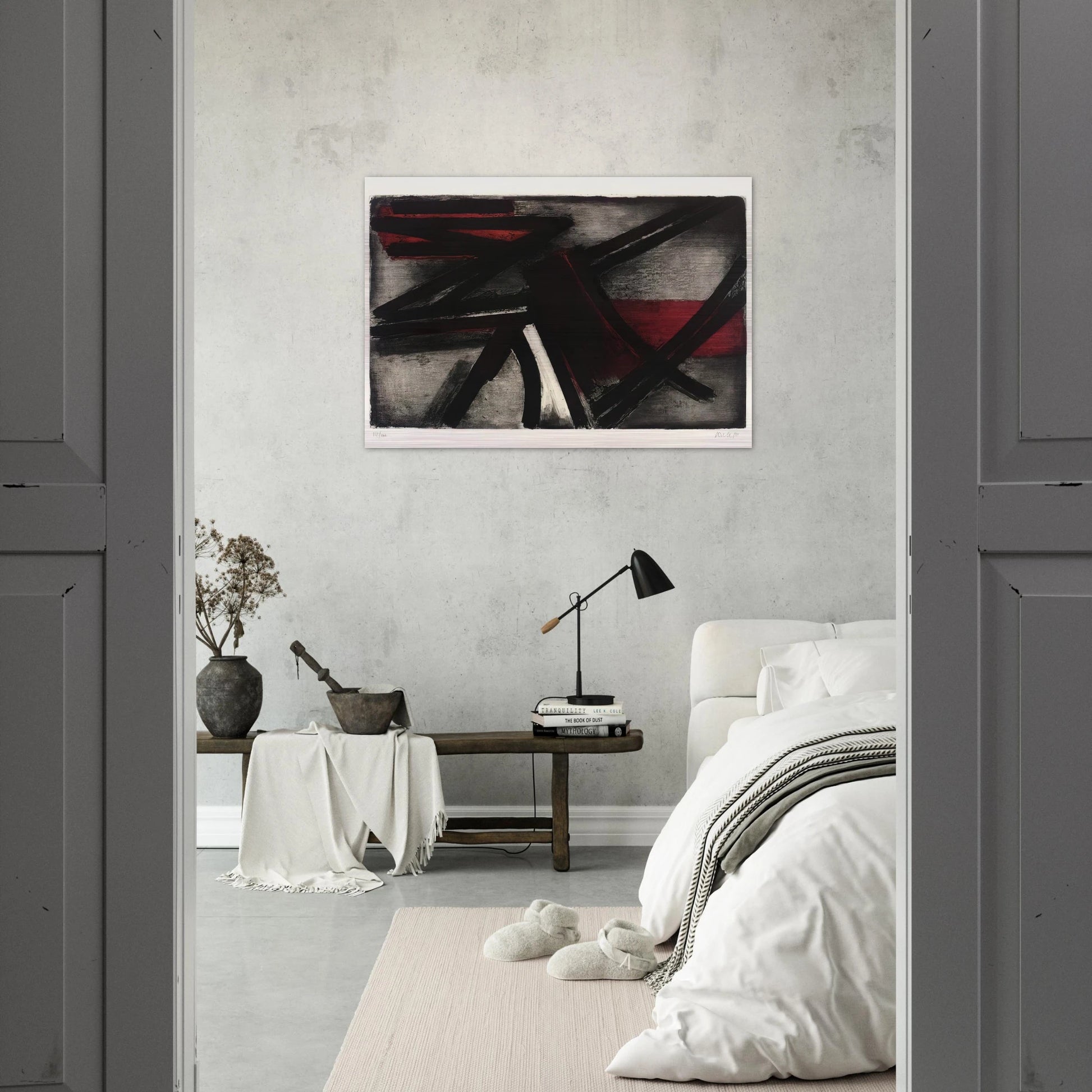 Etching No. 2 - 1952 - Pierre Soulages Brushed Aluminum Print - 70x100 cm / 28x40 inches | Pierre Soulages Aluminum Print | Pierre Soulages Prints