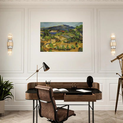 Mountains in Provence. L'Estaque - Paul Cézanne Brushed Aluminum Print - 70x100 cm / 28x40 inches | Paul Cézanne Aluminum Print | Paul Cézanne Prints