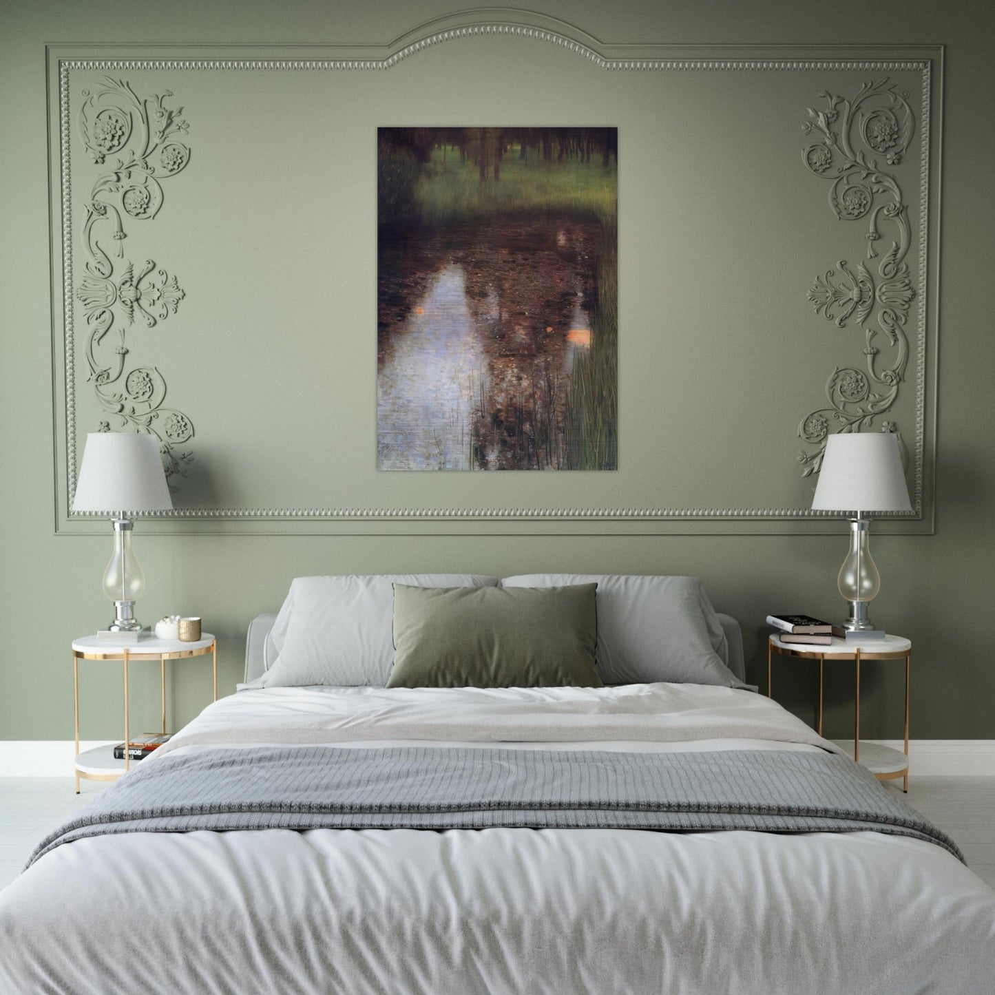 THE SWAMP 1900 - Gustav Klimt Brushed Aluminum Print - 70x100 cm / 28x40 inches | Gustav Klimt Aluminum Print | Gustav Klimt Prints