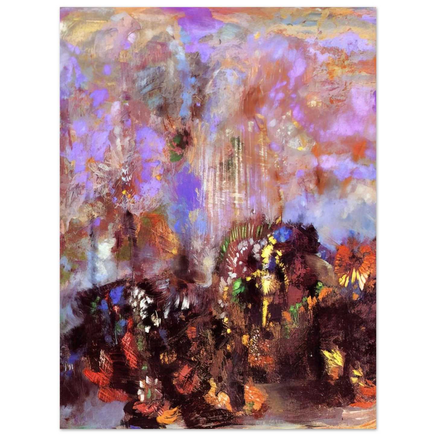 Odilon Redon - COMPOSITION WITH FLOWERS  75x100 cm / 30x40inches Fine Art Poster