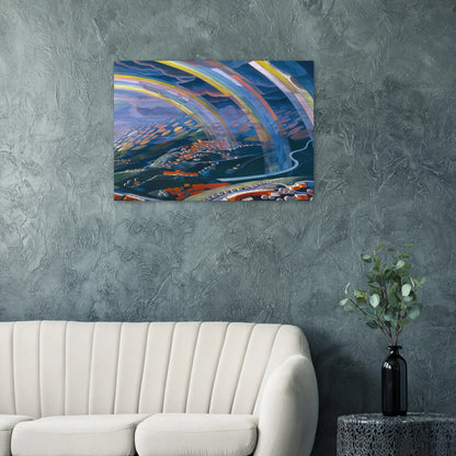 The Miracle of Light While Flying - 1931 - Gerardo Dottori Brushed Aluminum Print - 70x100 cm / 28x40 inches | Gerardo Dottori Aluminum Print | Gerardo Dottori Prints
