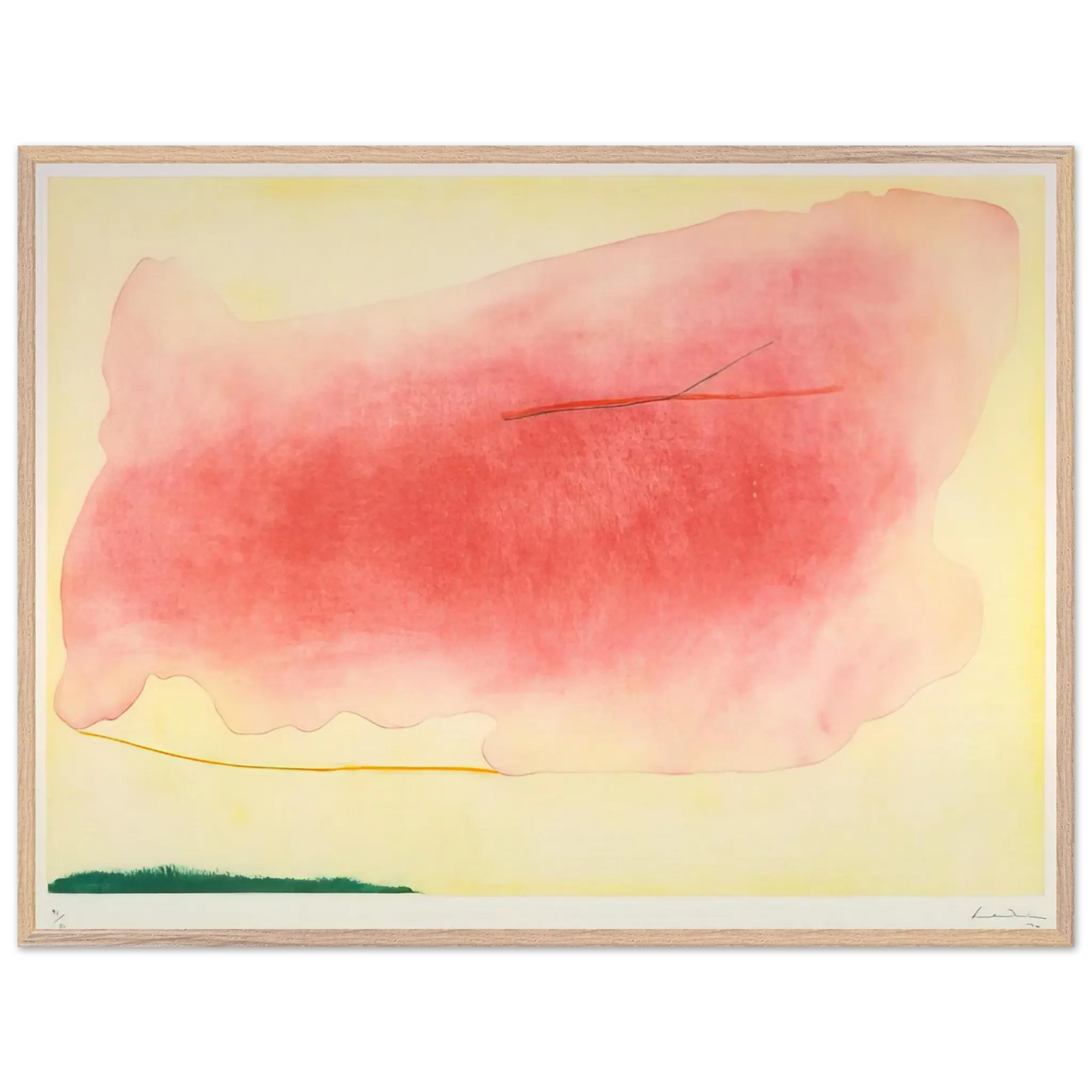 Helen Frankenthaler - Nepenthe - 1972 Wall art - 27x35 cm / 11x14 Inches - Premium Wooden Framed Poster With Fine Art Paper - Wood frame