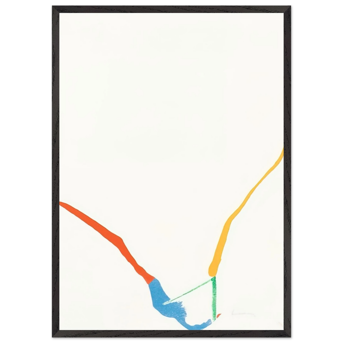 Helen Frankenthaler - What Red Lines Can Do - 1970 Wall art - 50x50 cm / 20x20 inches - Fine Art Poster-canvas - -