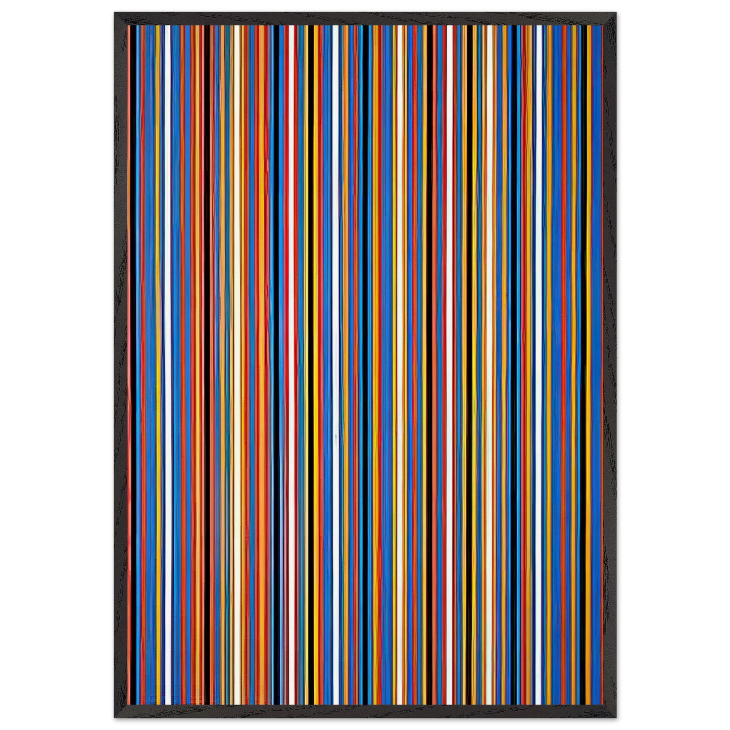 RA 2 1981 - Bridget Riley 70x100 cm / 28x40 inches Framed Art Print – Black Wooden Frame