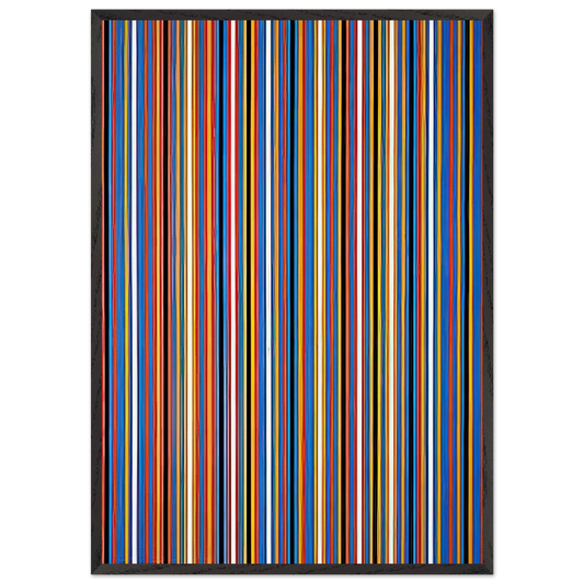 RA 2 1981 - Bridget Riley 70x100 cm / 28x40 inches Framed Art Print – Black Wooden Frame