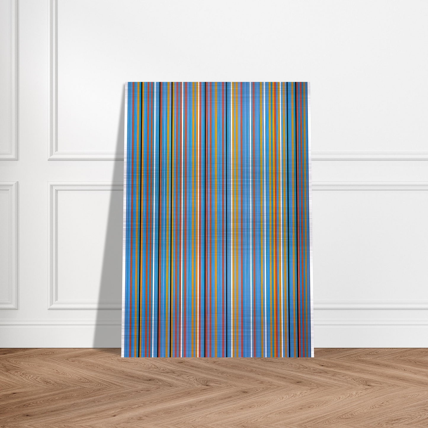 BIG BLUE 1982 - Bridget Riley Brushed Aluminum Print - 70x100 cm / 28x40 inches | Bridget Riley Aluminum Print | Bridget Riley Prints