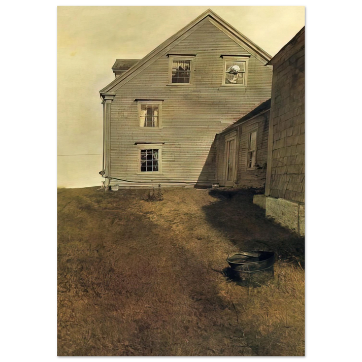 Andrew Wyeth - WEATHERSIDE Wall Art - 60x80 cm / 24x32 inches - Premium Wooden Framed Poster With Fine Art Paper-canvas - Wood frame