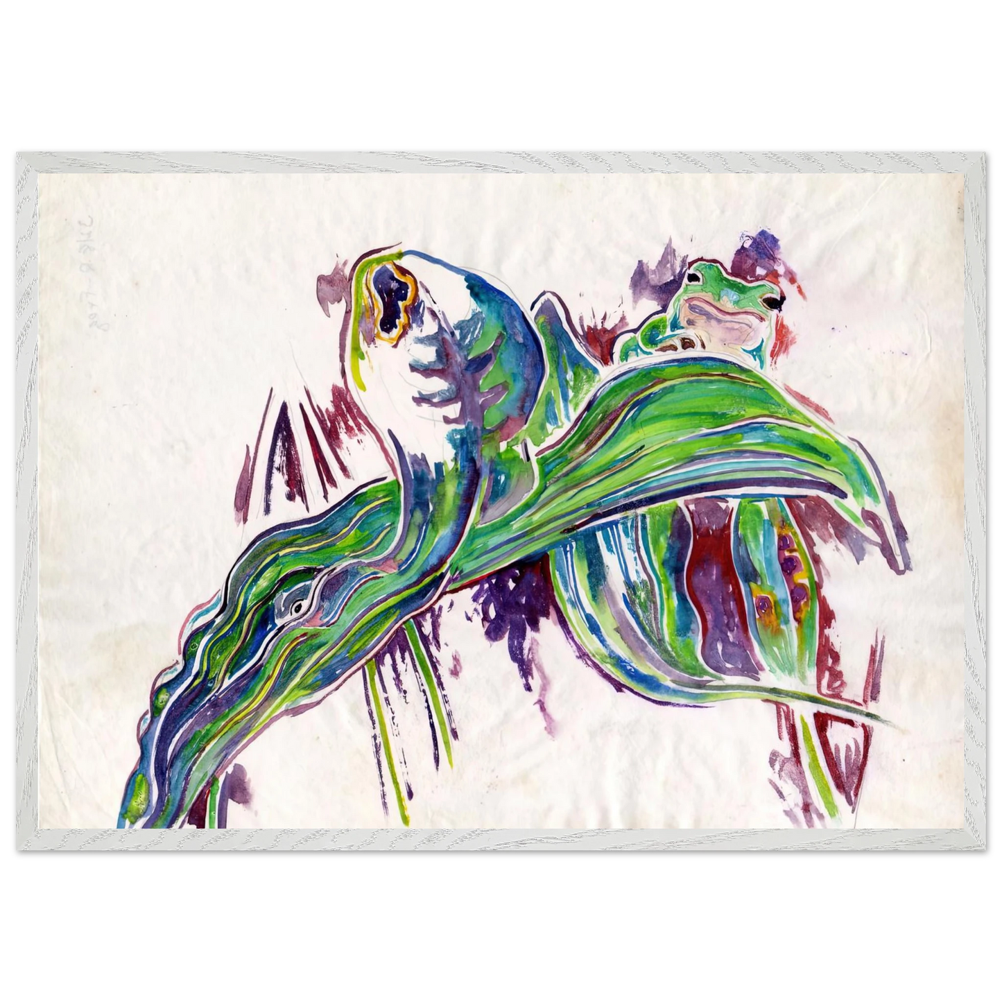 Walter Inglis Anderson - Walter Anderson Wall art - A1 (59.4 x 84.1  cm) - Premium Wooden Framed Poster With Fine Art Paper-canvas - Black frame